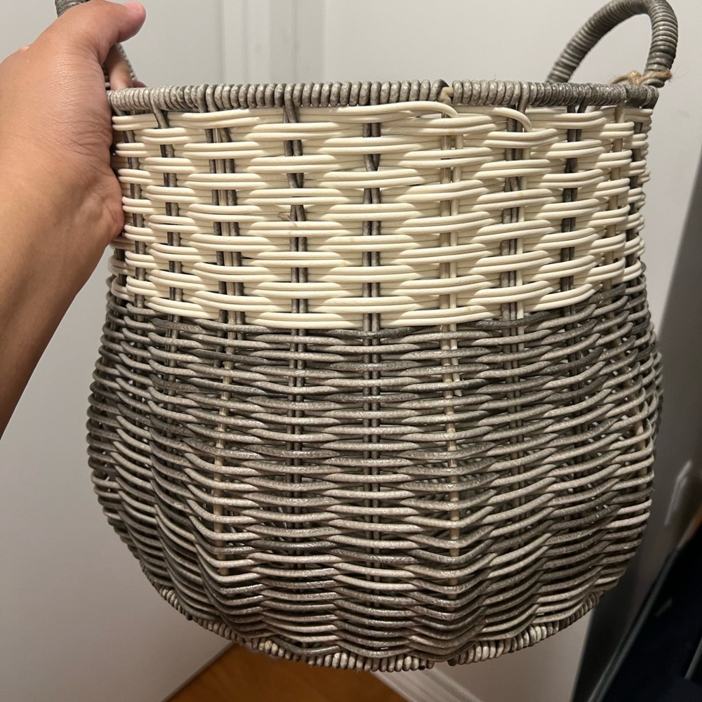 Strong vintage basket with handles